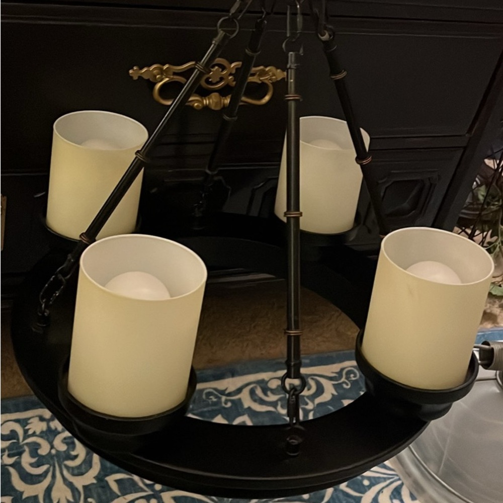 Elegant coffee color and Cream Candle Holder chandelier